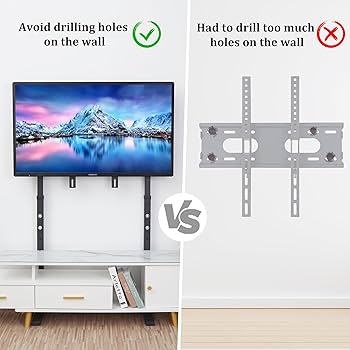 Amazon.com: unho Universal Against The Wall TV Stand Floor